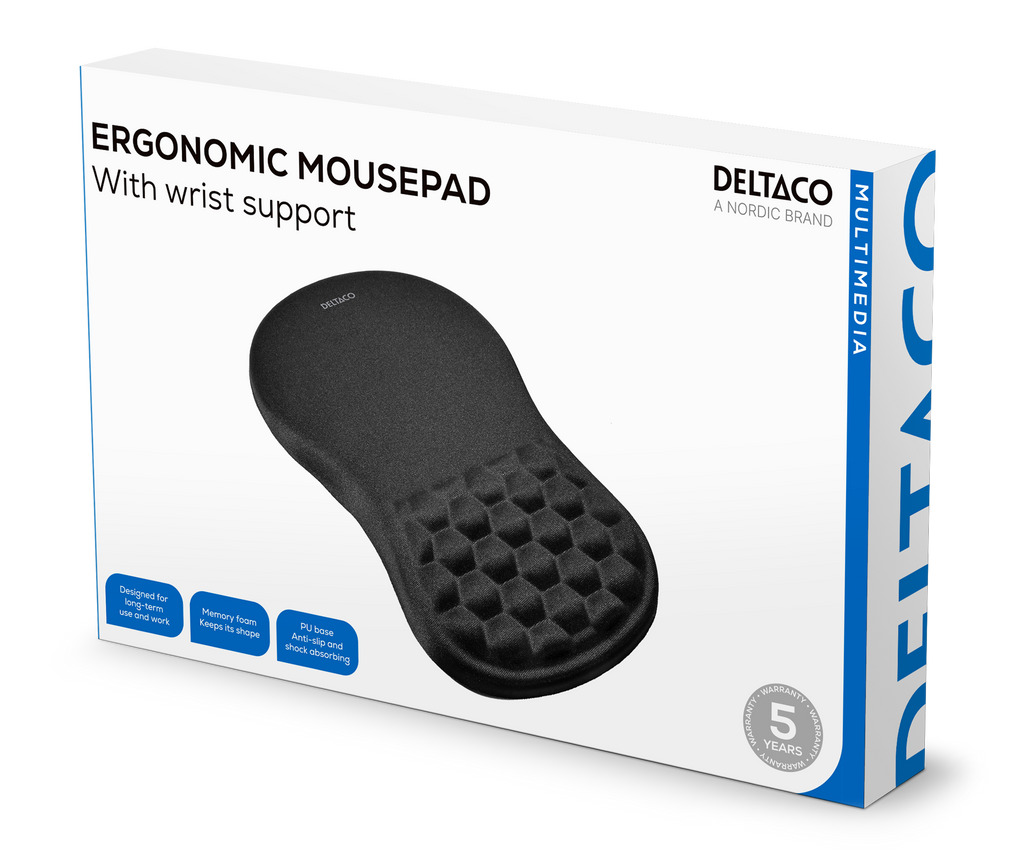 Ergonomisk musematte med håndleddsstøtte