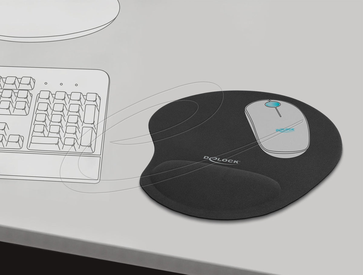 Ergonomisk musematte med gel-håndleddsstøtte