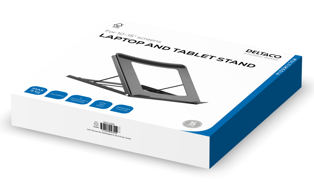 Tiltbart laptopstativ i stål