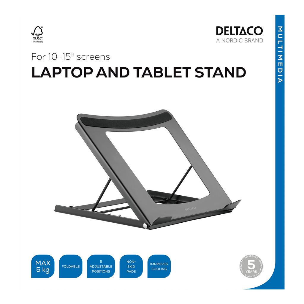 Tiltbart laptopstativ i stål