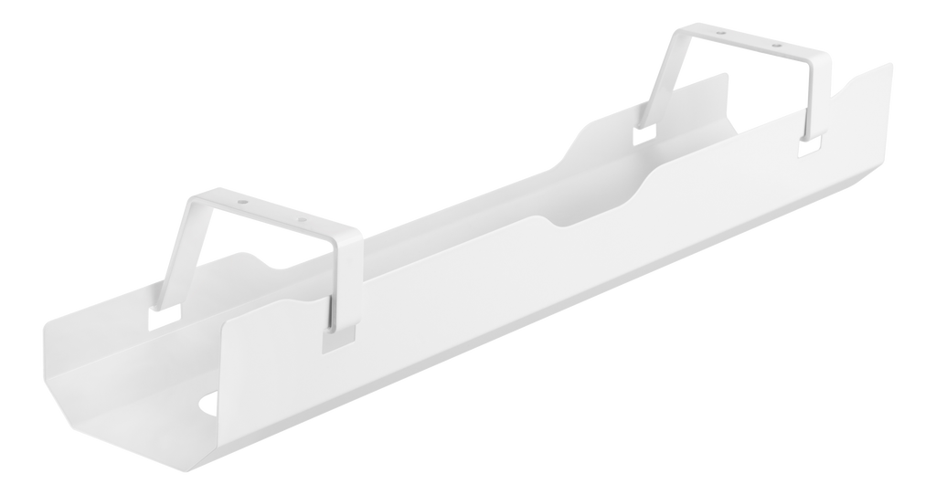 Kabelbrett under skrivebordet – skjuler grenuttak og kabler, 60 cm, hvit