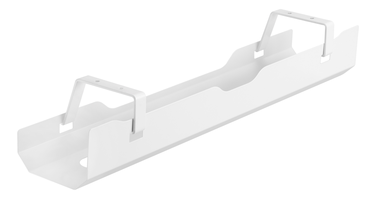 Kabelbrett under skrivebordet – skjuler grenuttak og kabler, 60 cm, hvit