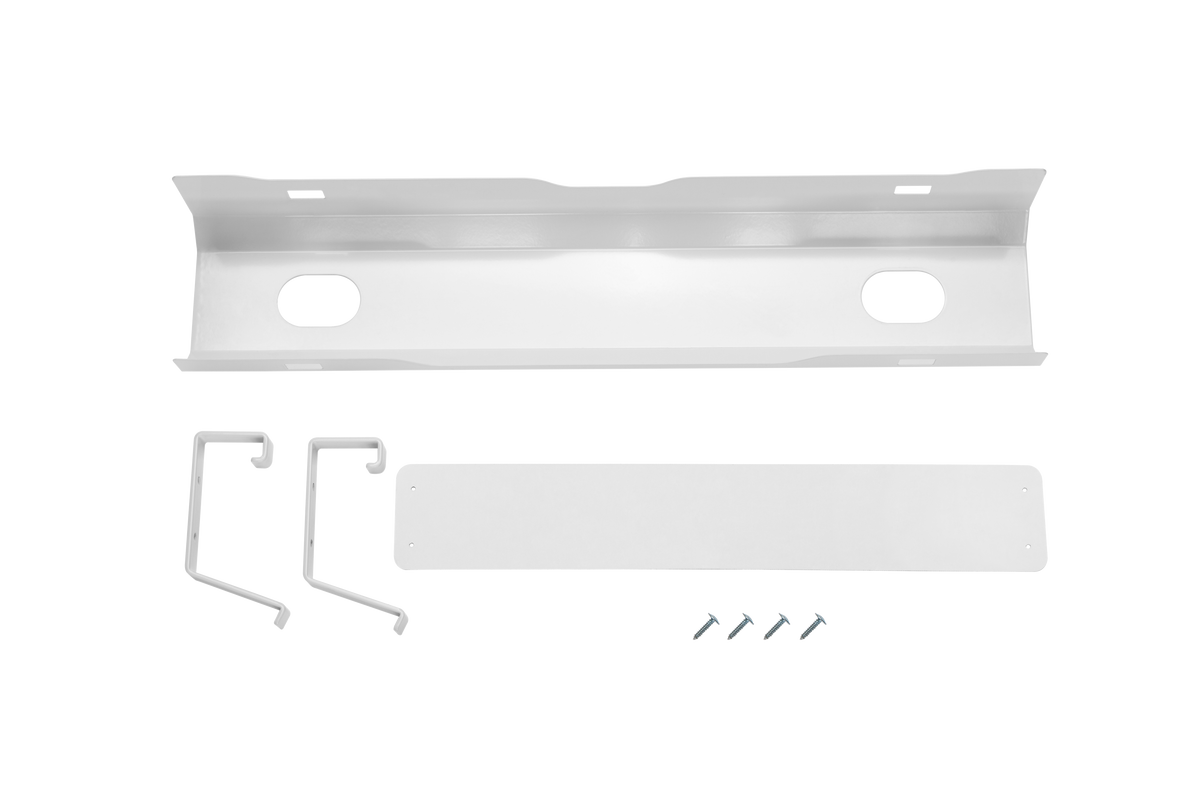 Kabelbrett under skrivebordet – skjuler grenuttak og kabler, 60 cm, hvit