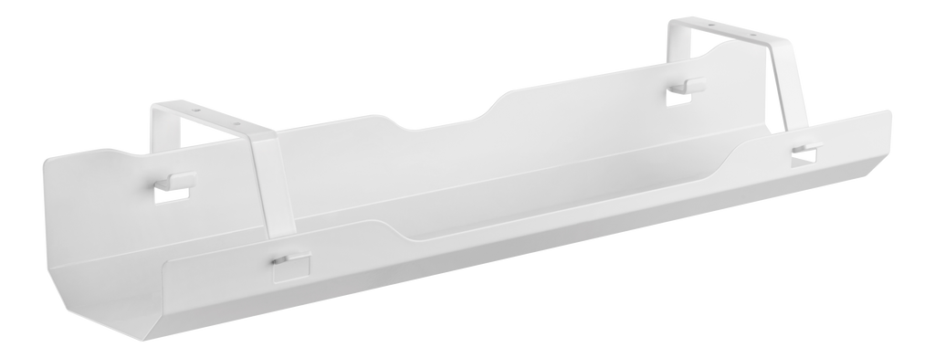 Kabelbrett under skrivebordet – skjuler grenuttak og kabler, 60 cm, hvit
