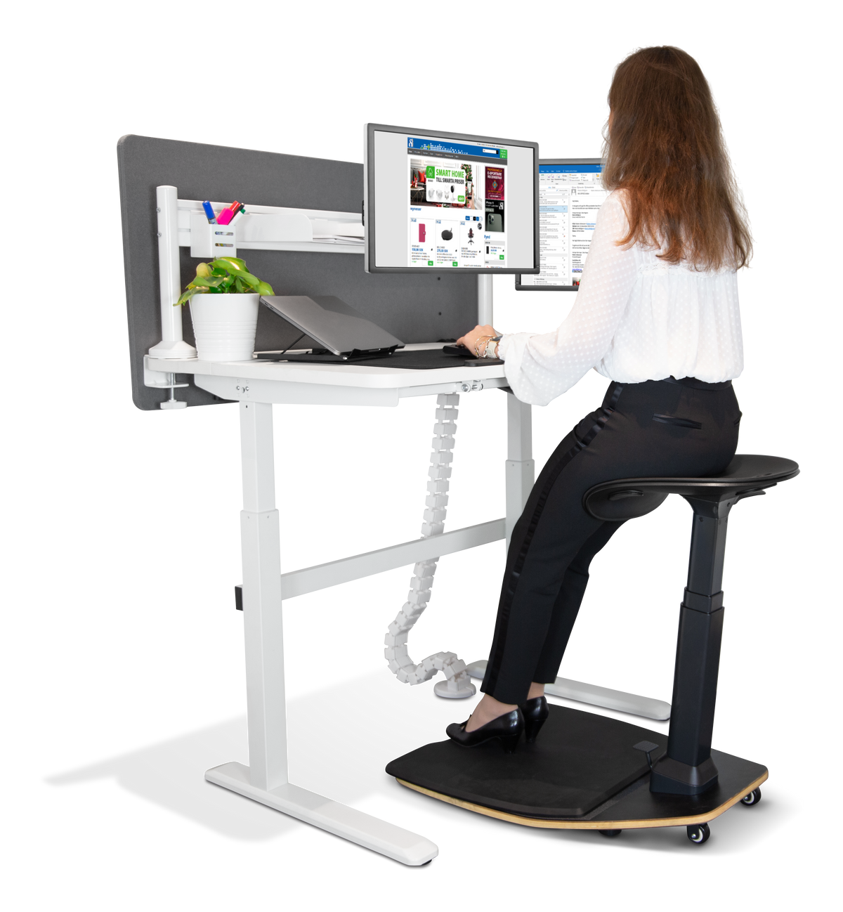OFFICE ergonomisk ståstol med integrert ståmatte